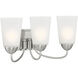 Malone 3 Light 21 inch Brushed Nickel Vanity Light Wall Light